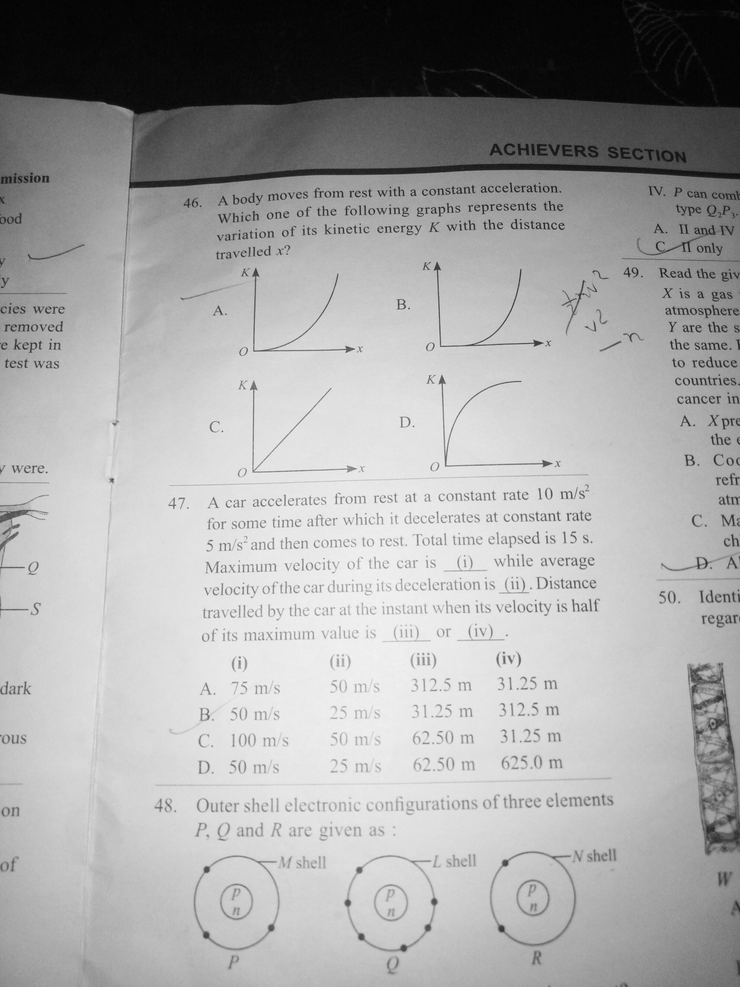 Question image for Question 46 and 47 explain so that i can understa